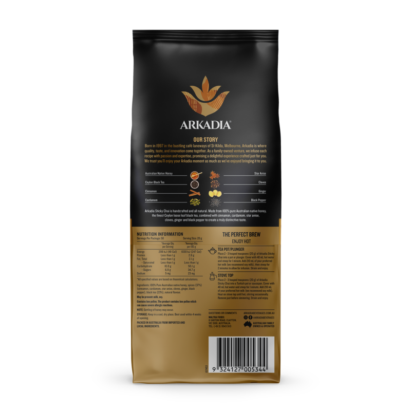 Foodservice Sticky Chai 1 KG back