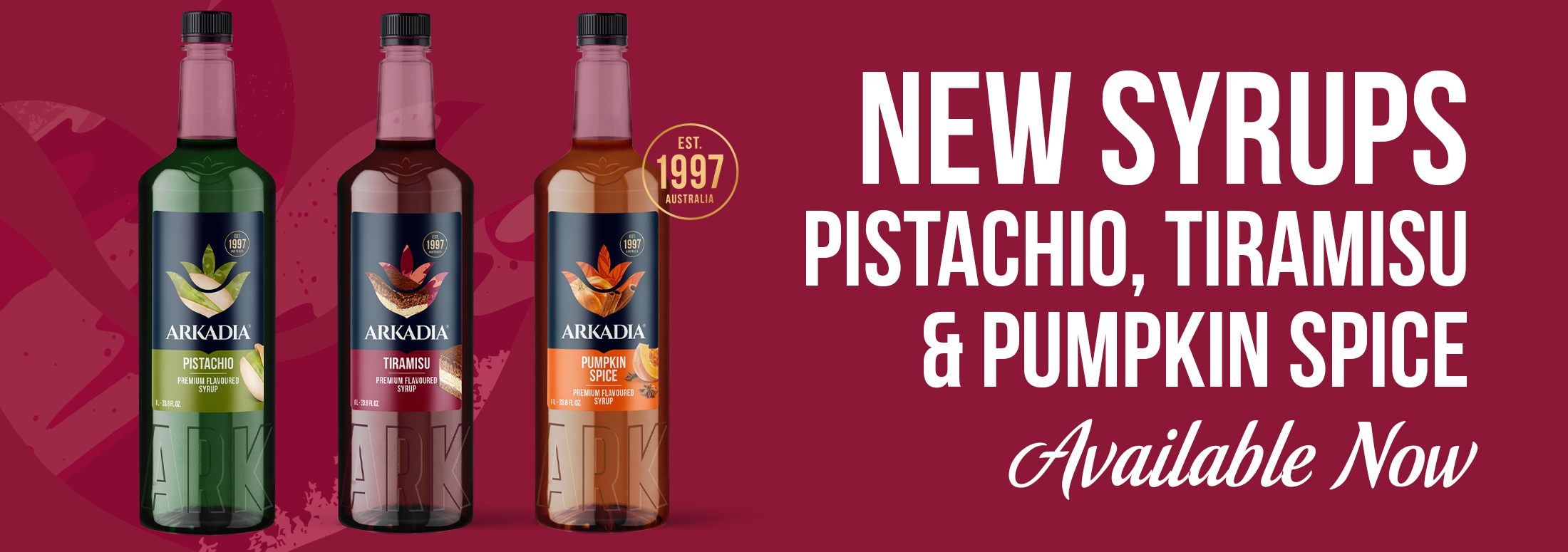 New Syrups Pistachio Tiramisu Pumpkin Spice 2200x775