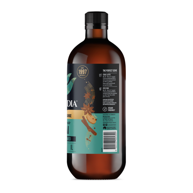 Arkadia Signature Range Concentrate Chai slow brewed side2